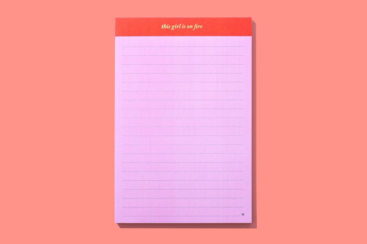 This Girl Is On Fire List Pad - Poppy & Vine