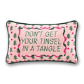 Tinsel in a Tangle Needlepoint Pillow - Poppy & Vine