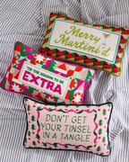 Tis the Extra Season Needlepoint Pillow - Poppy & Vine