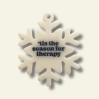 Tis The Season for Therapy Funny Christmas Ornament - Poppy & Vine