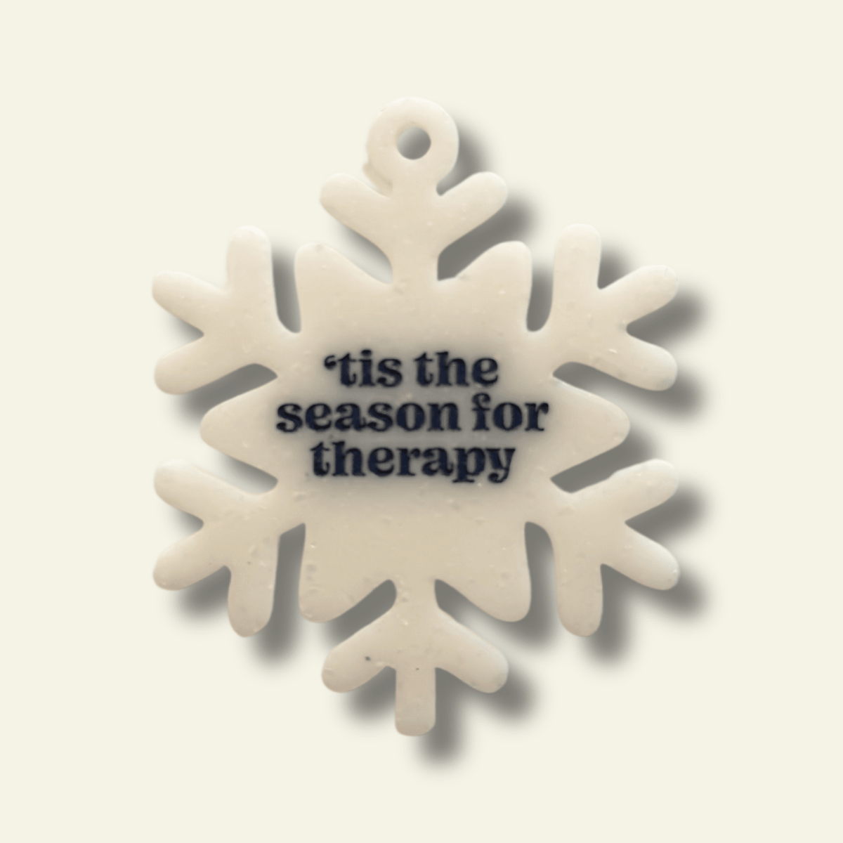 Tis The Season for Therapy Funny Christmas Ornament - Poppy & Vine