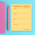Today's Top 3 Goals - Snarky & Funny Notepad - Poppy & Vine