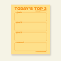 Today's Top 3 Goals - Snarky & Funny Notepad - Poppy & Vine