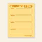 Today's Top 3 Goals - Snarky & Funny Notepad - Poppy & Vine