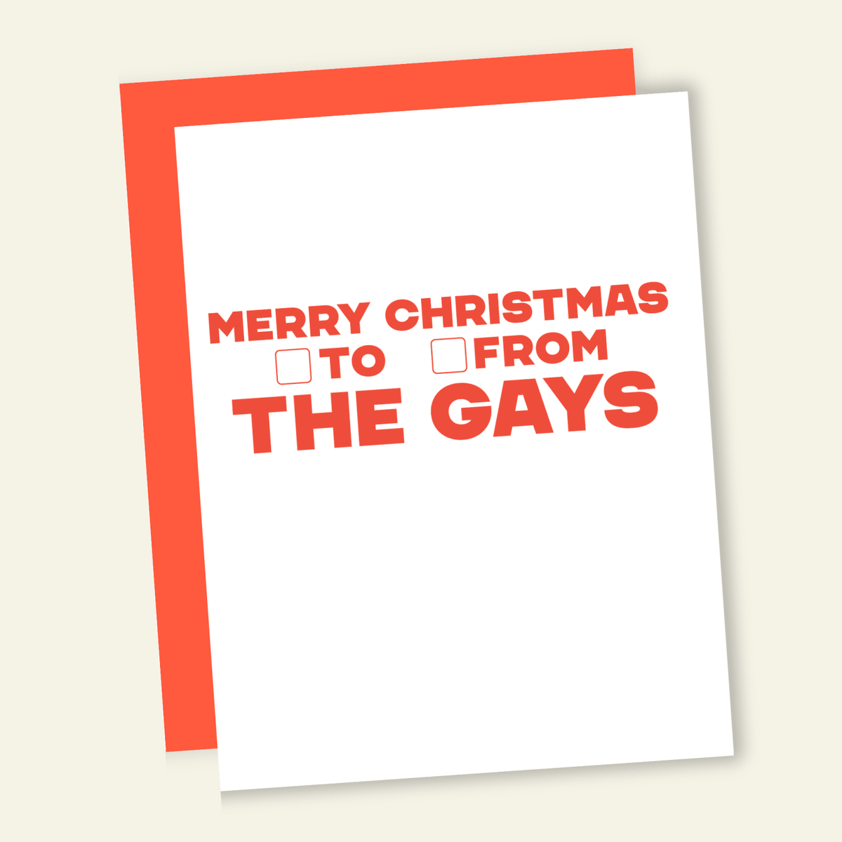 To/From the Gays | Funny Holiday & Christmas Greeting Card - Poppy & Vine