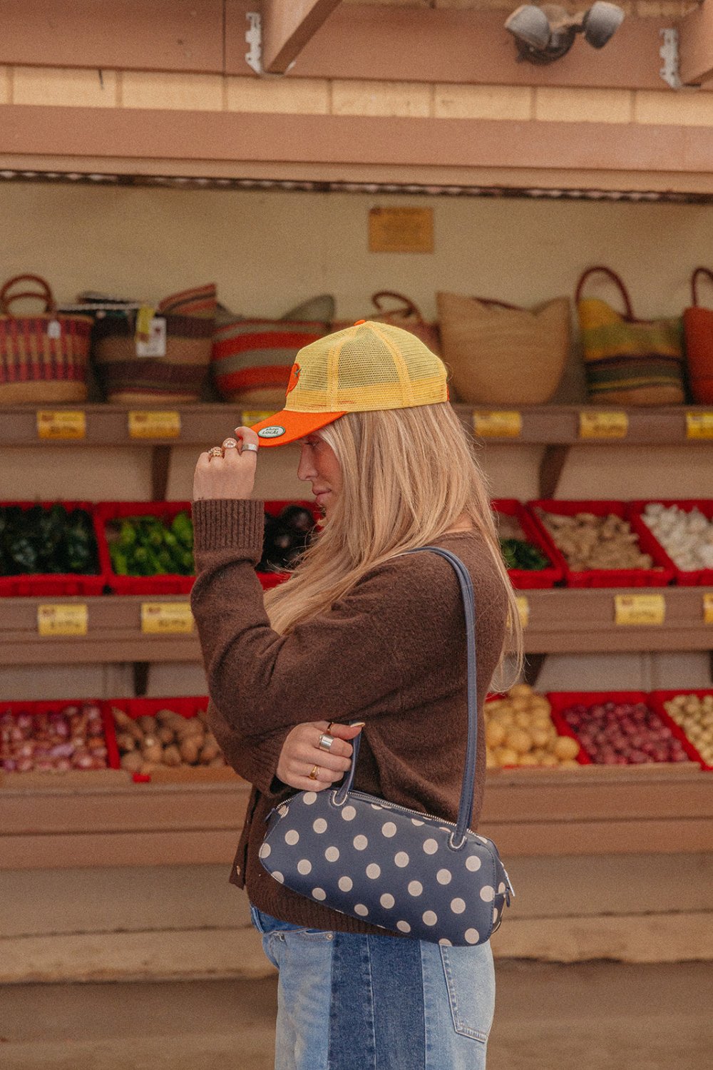 TOMATO MESH TRUCKER HAT - Poppy & Vine