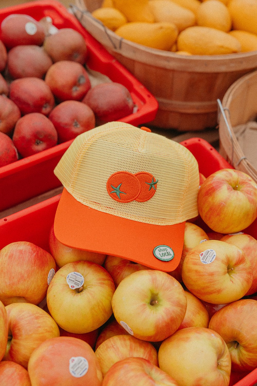 TOMATO MESH TRUCKER HAT - Poppy & Vine