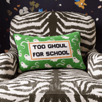 Too Ghoul Needlepoint Pillow - Poppy & Vine