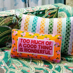 Too Much Needlepoint Pillow - Poppy & Vine