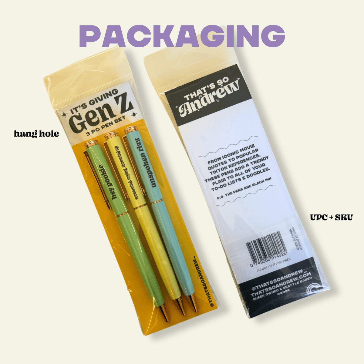 Top Energy Pen Set - Poppy & Vine