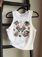 Trad Tattoo Cropped Tank - Poppy & Vine