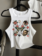 Trad Tattoo Cropped Tank - Poppy & Vine