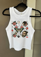 Trad Tattoo Cropped Tank - Poppy & Vine