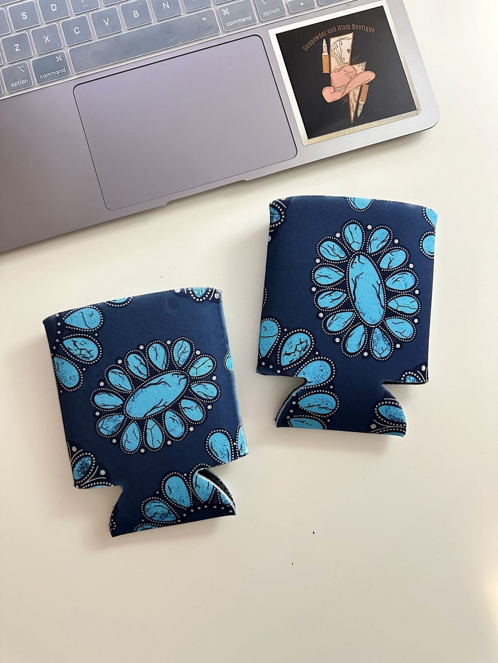 Turquoise Squash Koozie (2 sizes) - Poppy & Vine