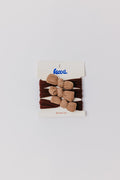 TWO TONED BOW SLICK BACK PONYTAILS (PACK OF 3) - Poppy & Vine