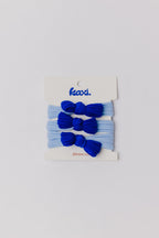 TWO TONED BOW SLICK BACK PONYTAILS (PACK OF 3) - Poppy & Vine