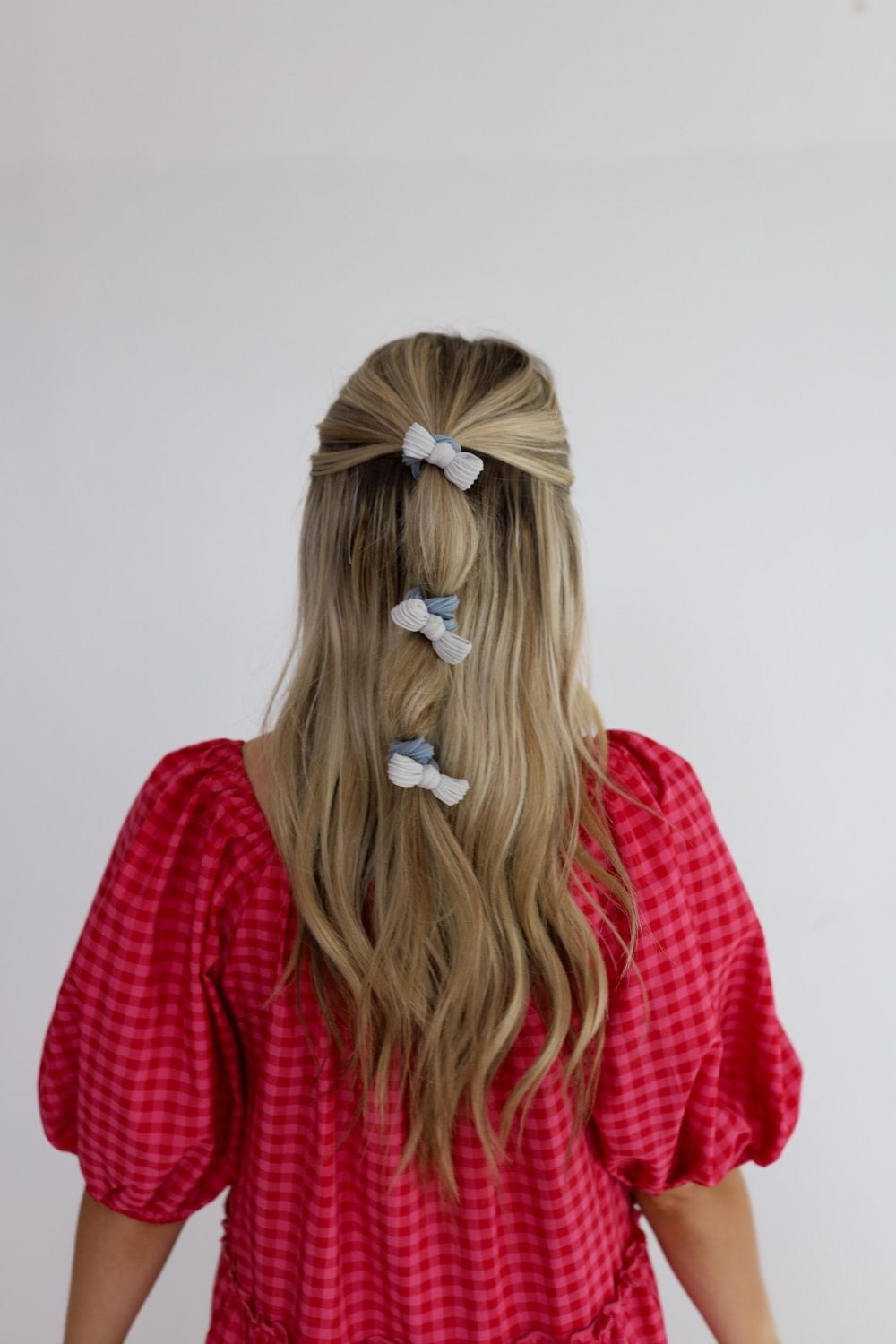TWO TONED BOW SLICK BACK PONYTAILS (PACK OF 3) - Poppy & Vine