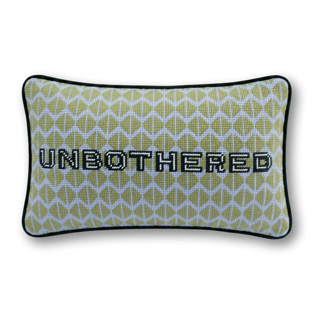 Unbothered Needlepoint Pillow - Poppy & Vine