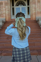 UNIVERSITY STRIPED SLOUCHY BOW - Poppy & Vine