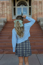 UNIVERSITY STRIPED SLOUCHY BOW - Poppy & Vine