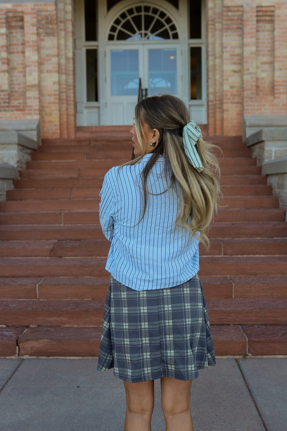 UNIVERSITY STRIPED SLOUCHY BOW - Poppy & Vine