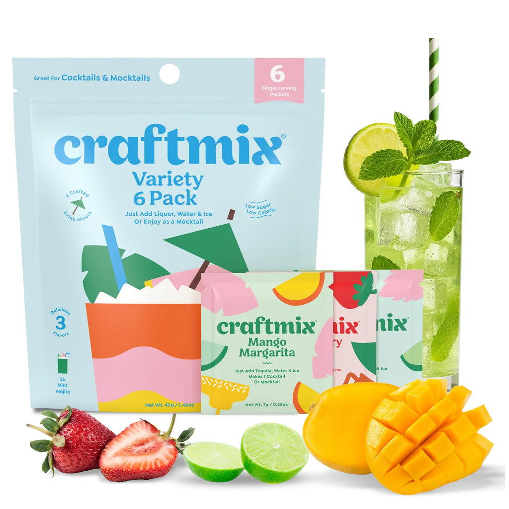 Craftmix Variety Pack Cocktail Mixers - 6 Servings Multipack