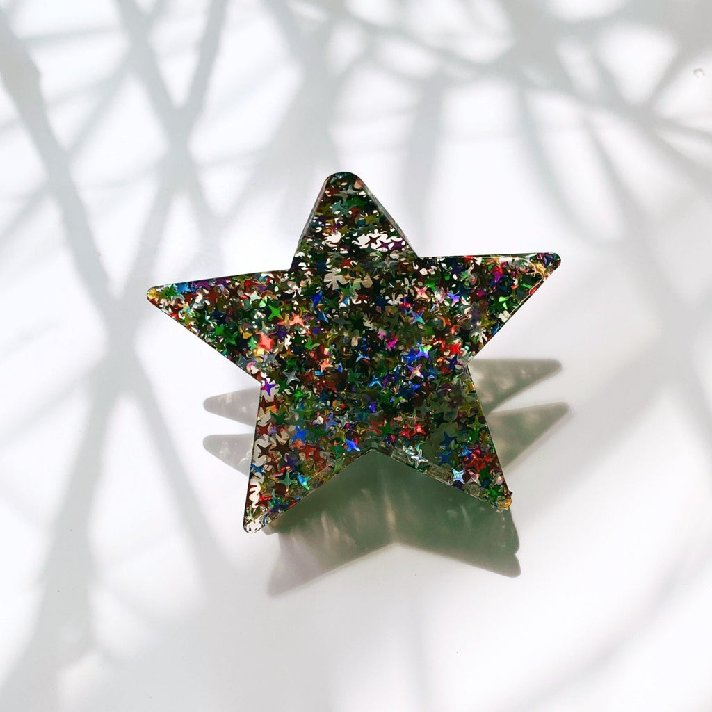 Velvet Claws Glitter Star Hair Claw - Poppy & Vine
