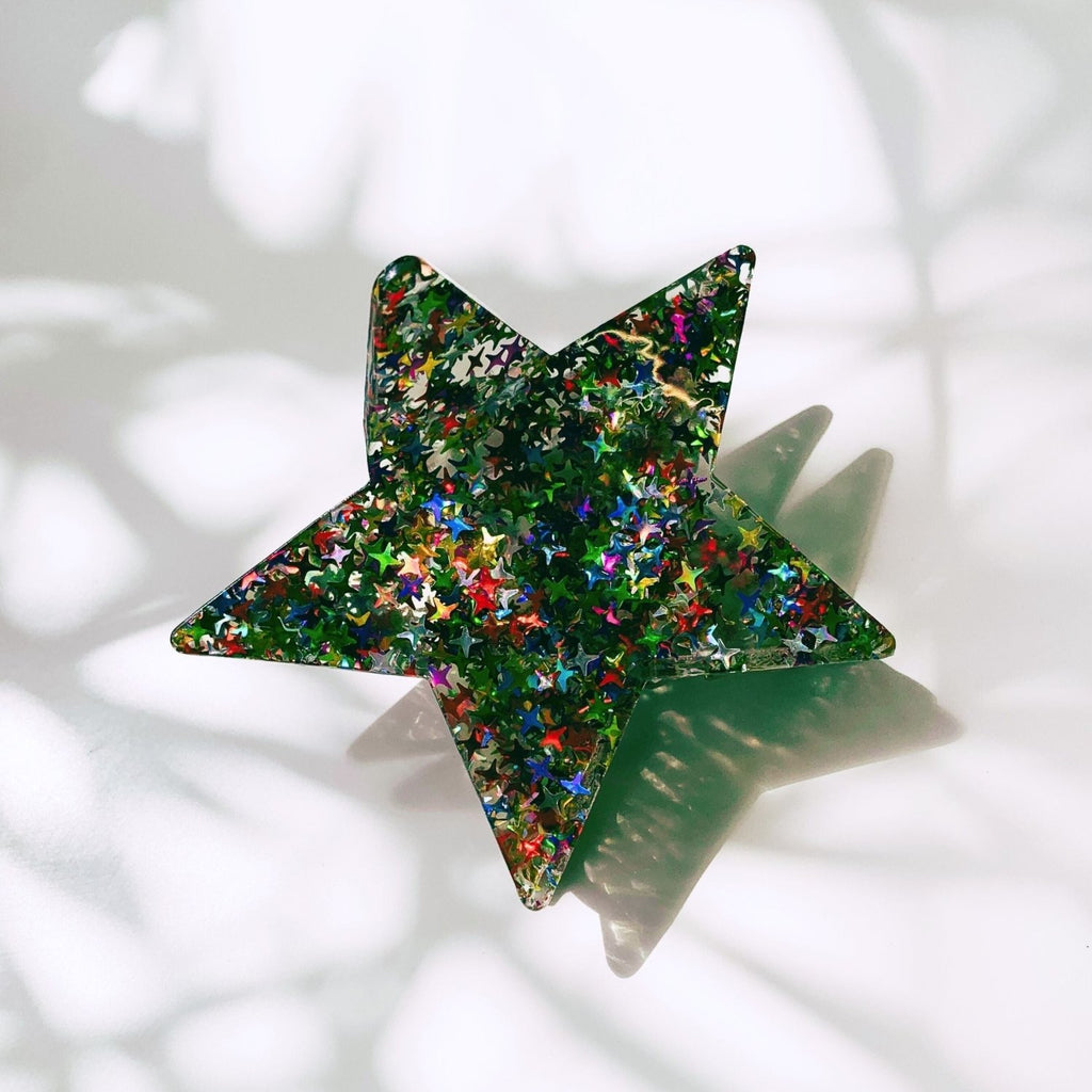 Velvet Claws Glitter Star Hair Claw - Poppy & Vine