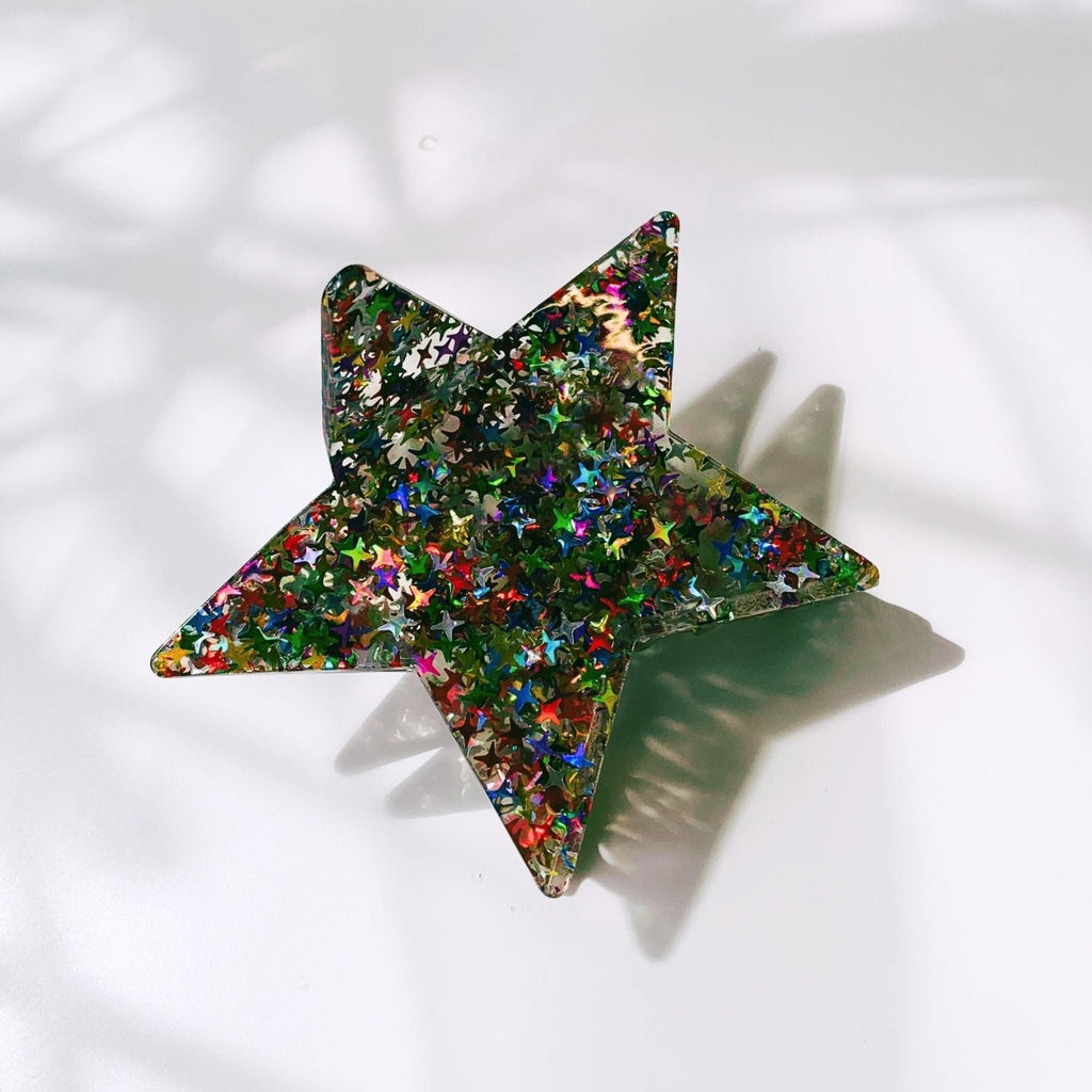 Velvet Claws Glitter Star Hair Claw - Poppy & Vine