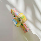 Velvet Claws Hair Clip | The Lobster in Primavera Floral on White - Poppy & Vine