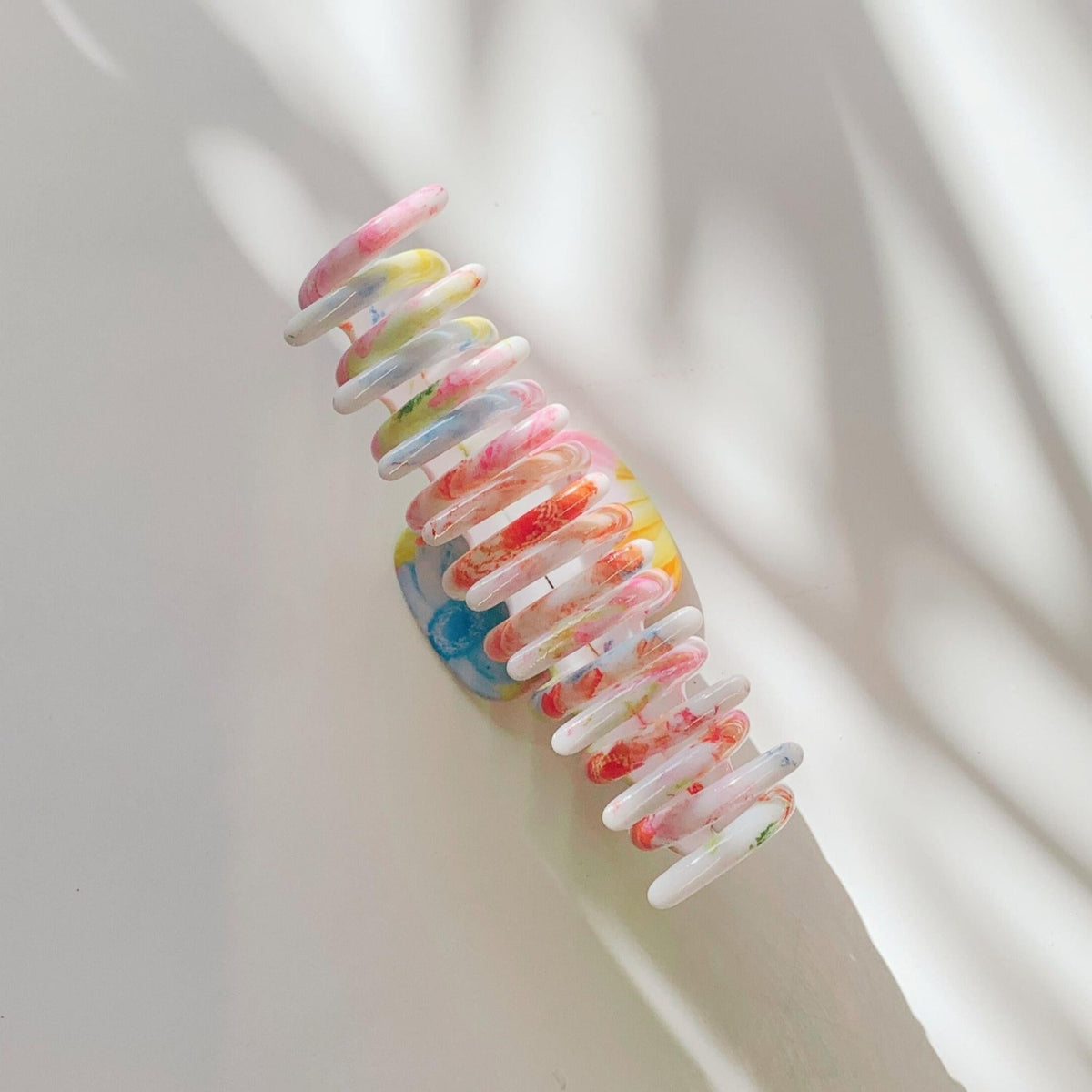 Velvet Claws Hair Clip | The Lobster in Primavera Floral on White - Poppy & Vine