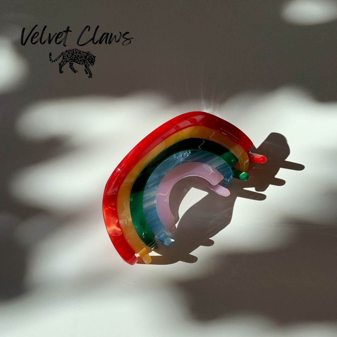 Velvet Claws Mini Hair Clip | Curvy Rainbow - Poppy & Vine
