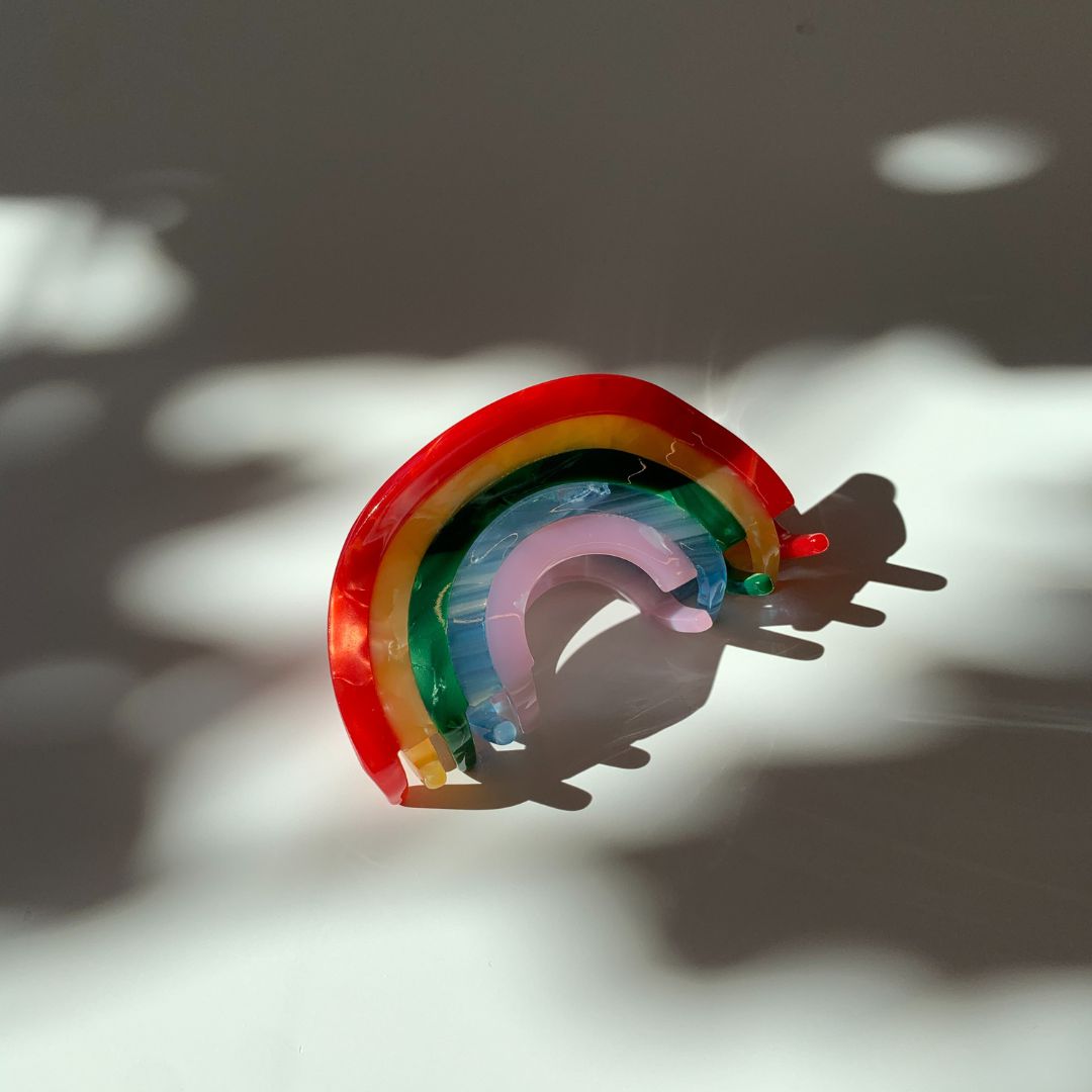 Velvet Claws Mini Hair Clip | Curvy Rainbow - Poppy & Vine