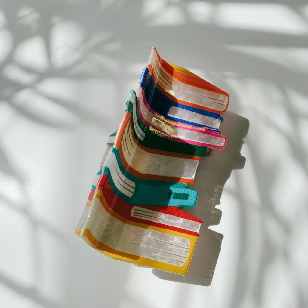 Velvet Claws Stack of Books Hair Clip - Poppy & Vine