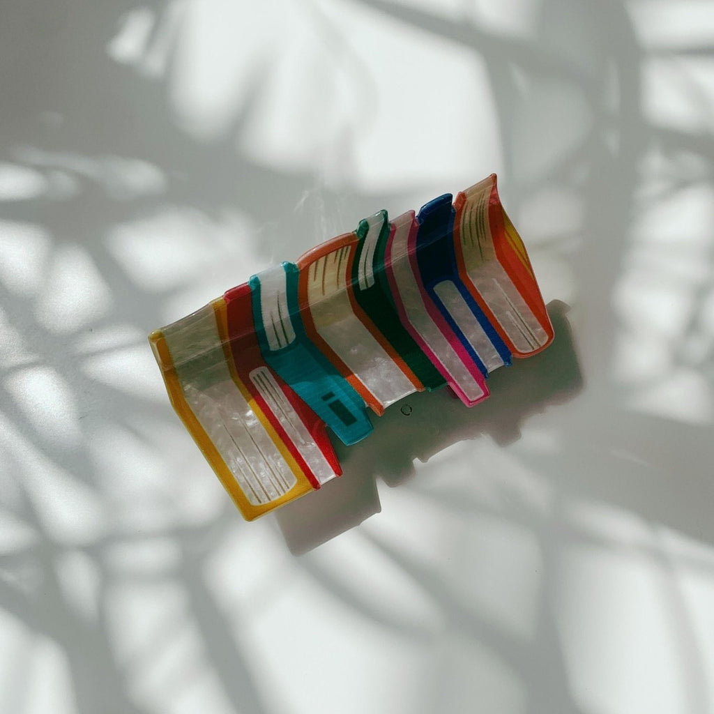 Velvet Claws Stack of Books Hair Clip - Poppy & Vine
