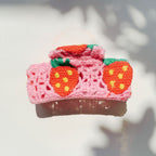 Velvet Claws Strawberry Granny Square Hair Claw - Poppy & Vine