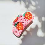 Velvet Claws Strawberry Granny Square Hair Claw - Poppy & Vine
