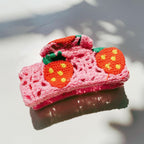 Velvet Claws Strawberry Granny Square Hair Claw - Poppy & Vine