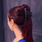 Velvet Claws Uptown Lady in Black Dot Hair Clip - Poppy & Vine