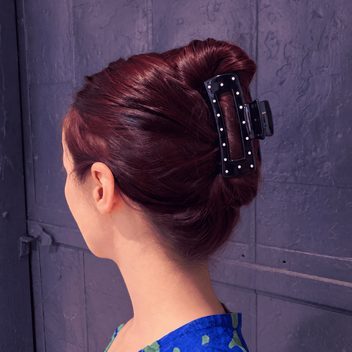 Velvet Claws Uptown Lady in Black Dot Hair Clip - Poppy & Vine