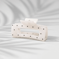 Velvet Claws Uptown Lady in White Dot Hair Clip - Poppy & Vine