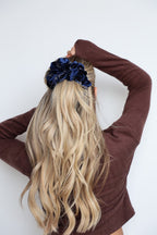 VELVET OVERSIZED SCRUNCHIE - Poppy & Vine