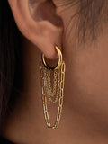 Vianne 18K Gold Non-Tarnish Multi Chain Drop Earrings - Poppy & Vine