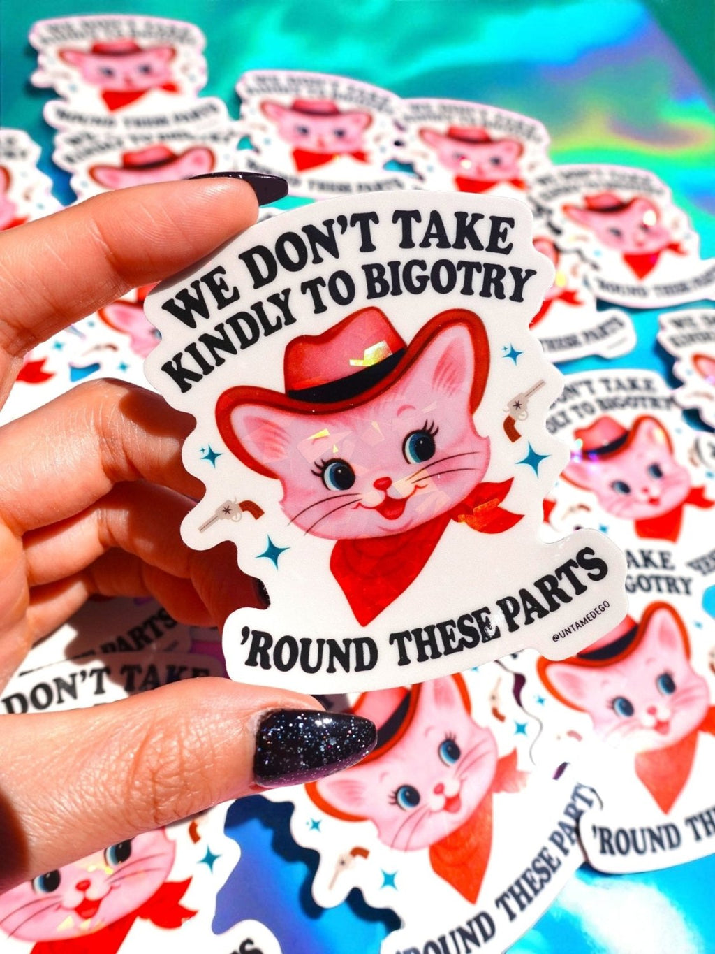 We Don’t Take Kindly to Bigotry Sticker - Poppy & Vine