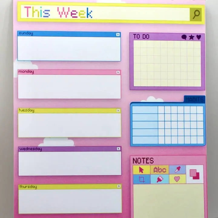 Weekly Planner Notepad - Poppy & Vine