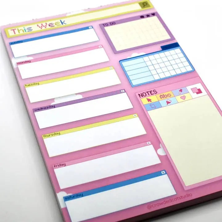 Weekly Planner Notepad - Poppy & Vine