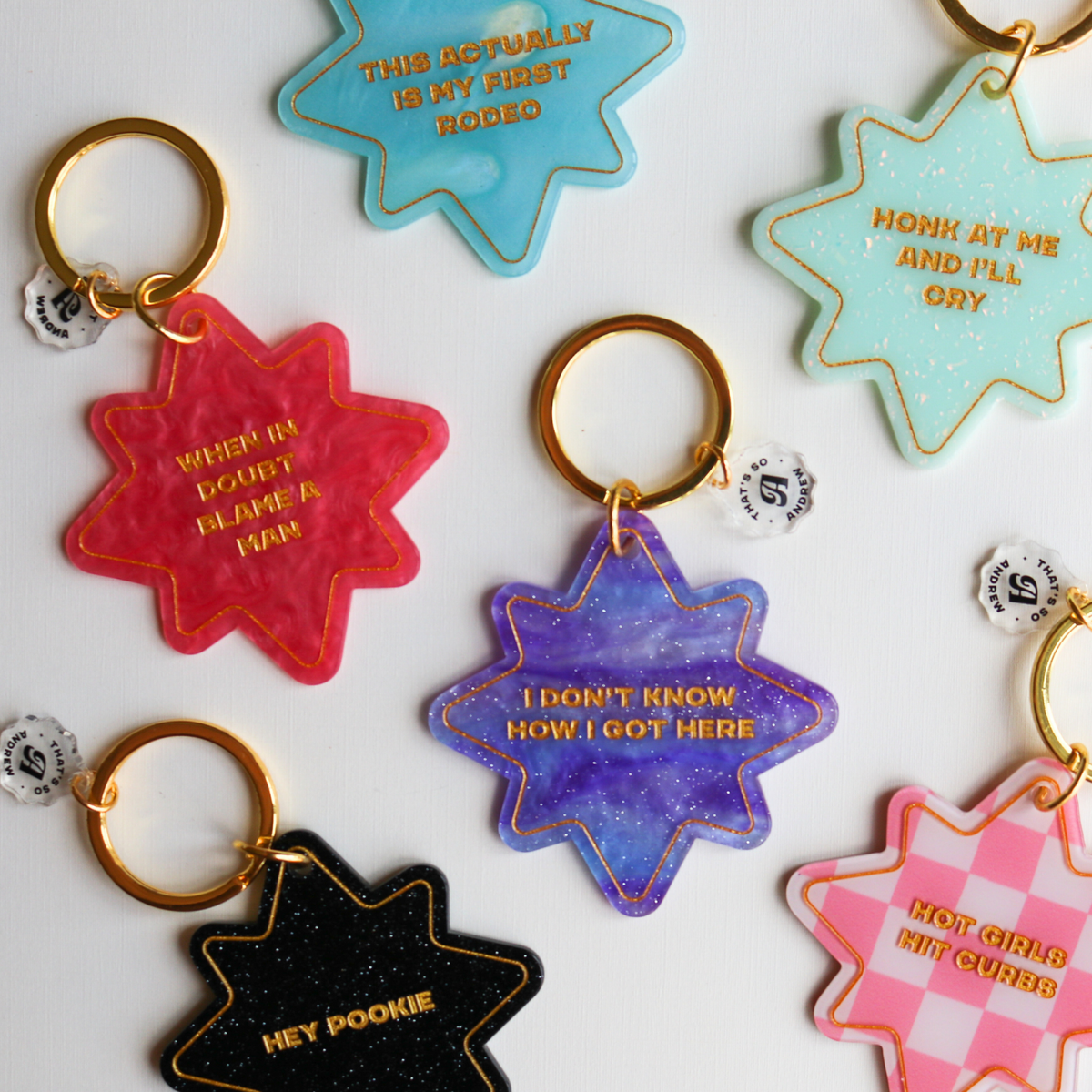 When in a Doubt Blame a Man - Funny Motel Keychain - Poppy & Vine