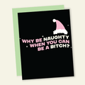 Why Be Naughty? | Funny Holiday & Christmas Greeting Card - Poppy & Vine