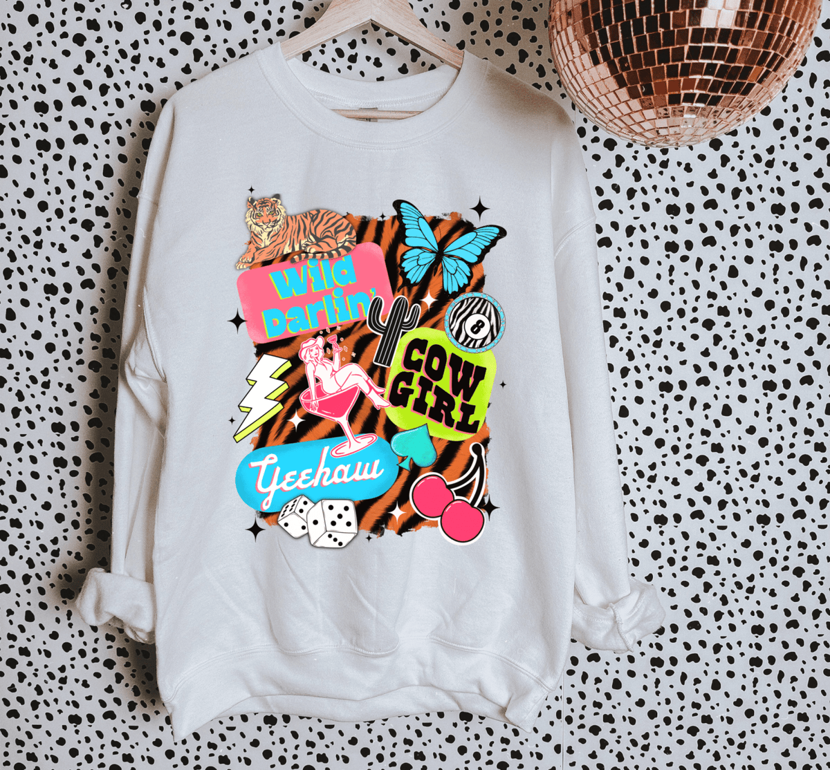 Wild Darlin Collage TEE or CREWNECK - Poppy & Vine