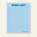 WISH LIST - Funny Blue Notepad - Poppy & Vine